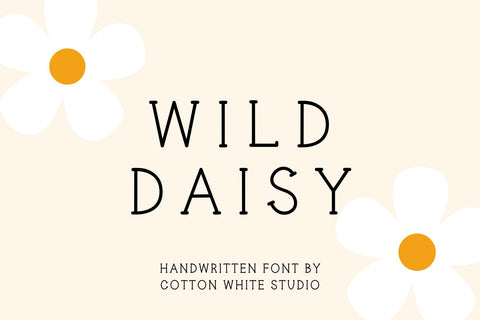 Wild Daisy Font Cotton White Studio 