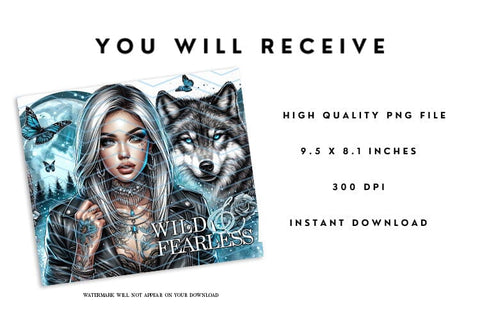 Wild & Fearless Mouse Pad - Wolf Mousepad Sublimation PNG Sublimation BijouBay 