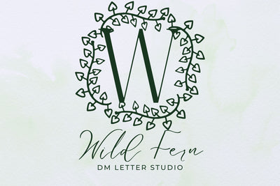 Wild Fern Monogram Font Dm Letter Studio 