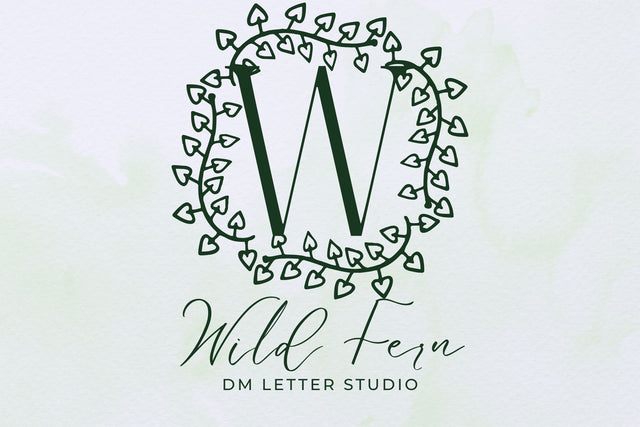 Wild Fern Monogram Font Dm Letter Studio 