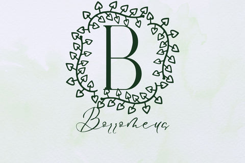 Wild Fern Monogram Font Dm Letter Studio 