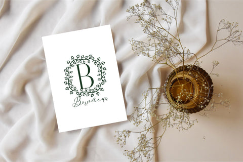 Wild Fern Monogram Font Dm Letter Studio 