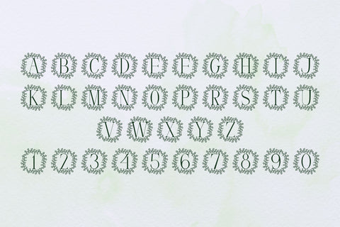 Wild Fern Monogram Font Dm Letter Studio 