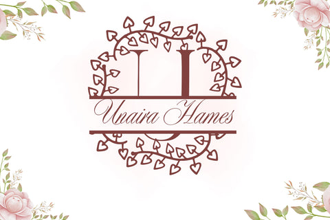 Wild Fern Split Monogram Font Dm Letter Studio 