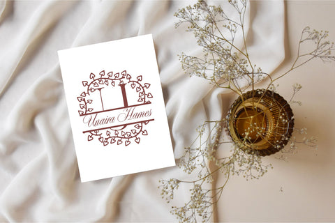 Wild Fern Split Monogram Font Dm Letter Studio 