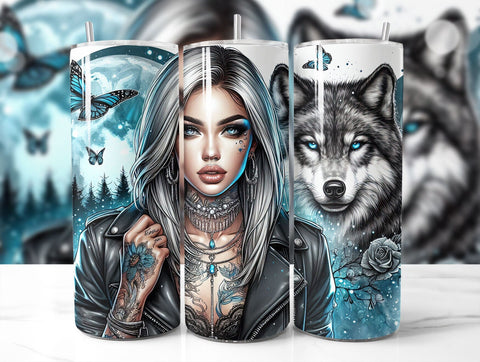 Wild & Fierce Positive Affirmation Tumbler Sublimation PNG Sublimation BijouBay 