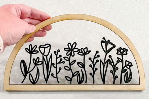 Wild Flower Wood Sign Laser SVG SVG Crafting With Brenna 