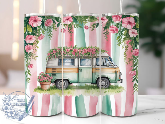 Wild & Free Boho Camper Tumbler, Floral Camper Wrap, Bohemian Tumbler Design, Hippie Camper Sublimation, Boho RV Tumbler PNG, Wild And Free Wrap, Vintage Camper Tumbler Sublimation ToriDesigns 
