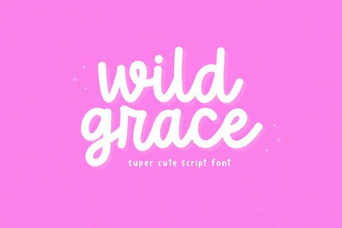 Wild Grace - Cute Script Font Font KA Designs 