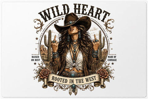 Wild Heart Rooted in the West Cowgirl PNG | Western Cowgirl Sublimation PNG SVG BillahCrafts 