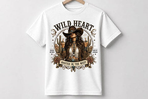 Wild Heart Rooted in the West Cowgirl PNG | Western Cowgirl Sublimation PNG SVG BillahCrafts 