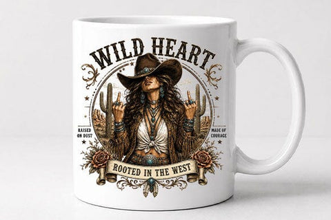 Wild Heart Rooted in the West Cowgirl PNG | Western Cowgirl Sublimation PNG SVG BillahCrafts 