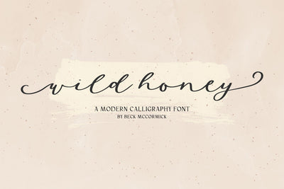 Wild Honey Script Font Font Beck McCormick 