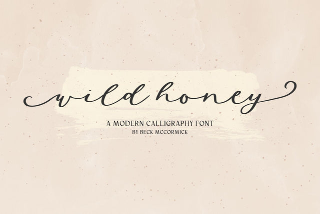 Wild Honey Script Font Font Beck McCormick 