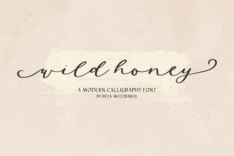 Wild Honey Script Font Font Beck McCormick 