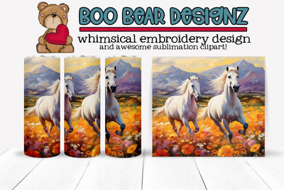 Wild Horse Sublimation tumbler wrap Sublimation Boo Bear Designz 