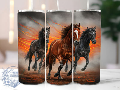 Wild Horse Western 20oz Tumbler, Horse Lover Tumbler, Western Tumbler Wrap, 20oz Tumbler Wrap, Sublimation Tumbler Design, Equestrian Gift Tumbler, Digital Download Sublimation ToriDesigns 