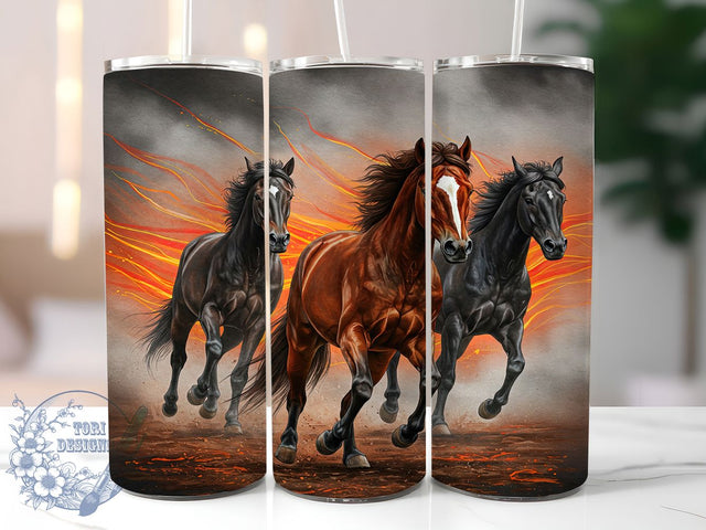 Wild Horse Western 20oz Tumbler, Horse Lover Tumbler, Western Tumbler Wrap, 20oz Tumbler Wrap, Sublimation Tumbler Design, Equestrian Gift Tumbler, Digital Download Sublimation ToriDesigns 