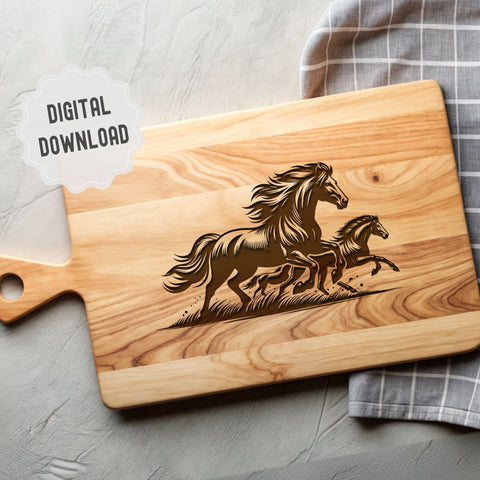 Wild Horses SVG DXF PNG JPG SVG CraftySVGStudio 