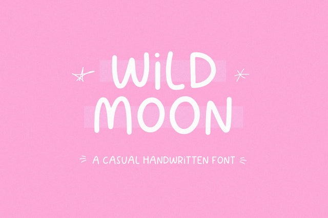 Wild Moon - Handwritten Font with Extras! Font KA Designs 