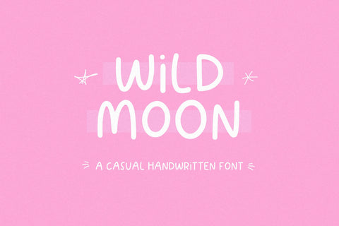 Wild Moon - Handwritten Font with Extras! Font KA Designs 