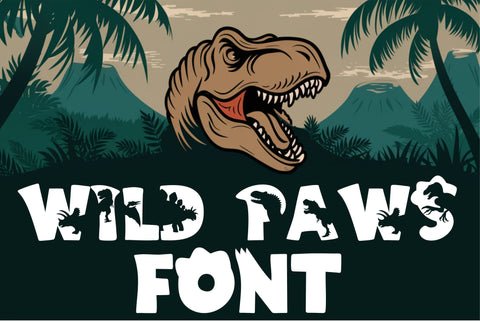Wild Paws Dinosaur Font - Prehistoric Letters & Dino SVG SVG TonisArtStudio 