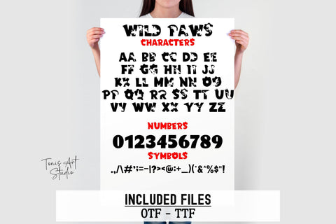 Wild Paws Dinosaur Font - Prehistoric Letters & Dino SVG SVG TonisArtStudio 