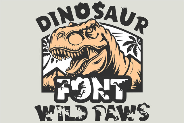 Wild Paws Dinosaur Font - Prehistoric Letters & Dino SVG SVG TonisArtStudio 
