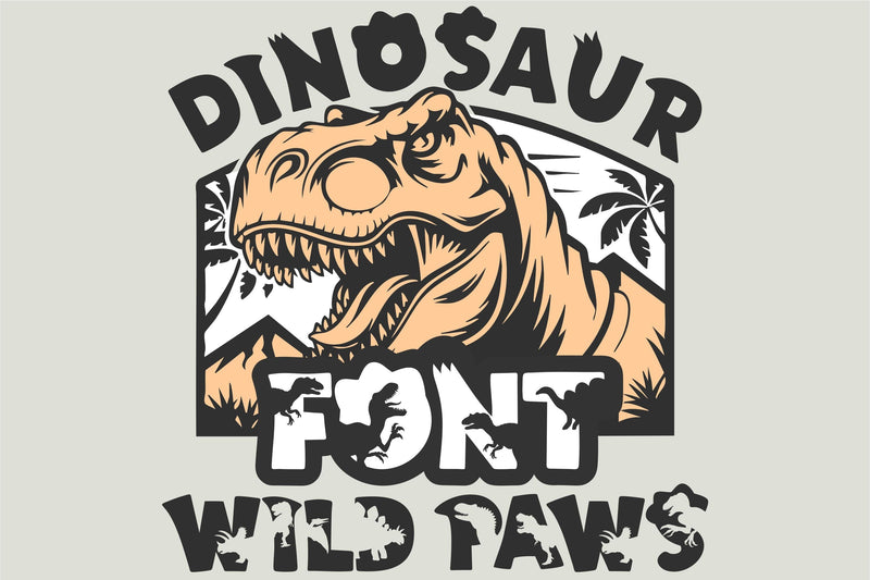 Wild Paws Dinosaur Font - Prehistoric Letters & Dino SVG SVG TonisArtStudio 