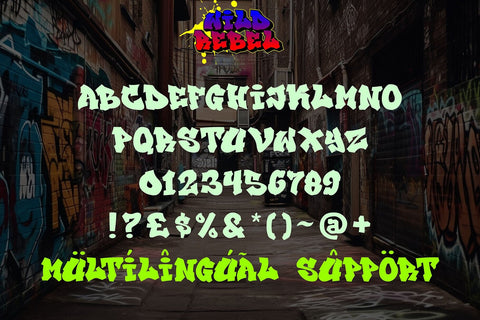 Wild Rebel - Layered Graffiti font Font Mozzatype 