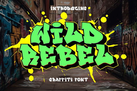 Wild Rebel - Layered Graffiti font Font Mozzatype 