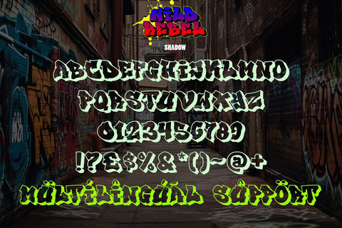 Wild Rebel - Layered Graffiti font Font Mozzatype 