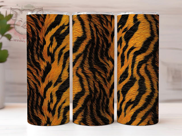 Wild Safari Tiger Print Tumbler Wrap, Tiger Pattern Design, Wild Stripe Pattern, Safari Print Wrap, Exotic Animal Print, Tiger Texture Art, Animal Skin Design Sublimation Lara' s Designs 