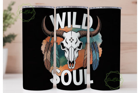 Wild Soul 20oz Tumbler Wrap Sublimation PixelChick 