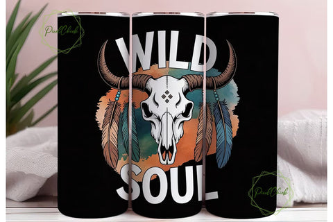 Wild Soul 20oz Tumbler Wrap Sublimation PixelChick 
