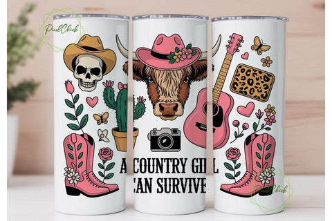 Wild Soul Country Cowgirl 20oz Tumbler Sublimation PixelChick 