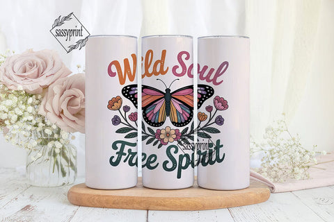 Wild Soul Free Spirit 20oz Tumbler Wrap Sublimation sassyprint 