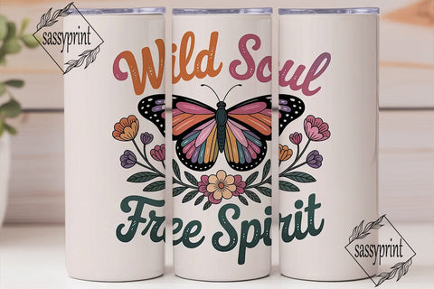 Wild Soul Free Spirit 20oz Tumbler Wrap Sublimation sassyprint 