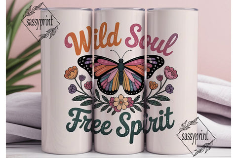 Wild Soul Free Spirit 20oz Tumbler Wrap Sublimation sassyprint 