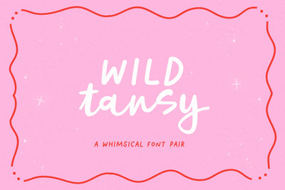 Wild Tansy - Whimsical Font Duo Font KA Designs 