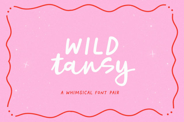 Wild Tansy - Whimsical Font Duo Font KA Designs 
