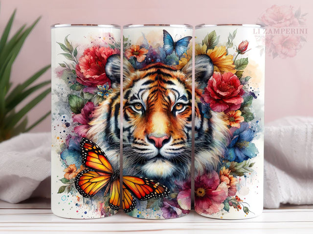 Wild Tiger 20oz Tumbler Wrap PNG, Tiger Tumber Png, Straight & Tapered Tumbler Wrap, Instant Digital Download Sublimation Li Zamperini 