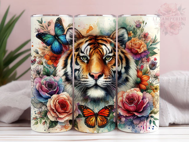 Wild Tiger 20oz Tumbler Wrap PNG, Tiger Tumber Png, Straight & Tapered Tumbler Wrap, Instant Digital Download Sublimation Li Zamperini 