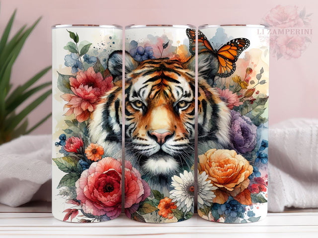 Wild Tiger 20oz Tumbler Wrap PNG, Tiger Tumber Png, Straight & Tapered Tumbler Wrap, Instant Digital Download Sublimation Li Zamperini 
