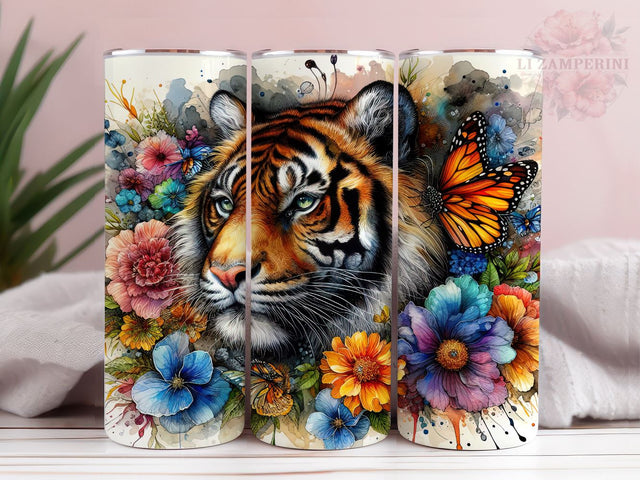 Wild Tiger 20oz Tumbler Wrap PNG, Tiger Tumber Png, Straight & Tapered Tumbler Wrap, Instant Digital Download Sublimation Li Zamperini 