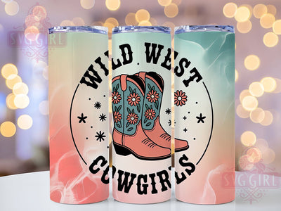 Wild West Cowgirls Tumbler, Cowgirls Tumbler, Western 20oz Wrap, Sublimation Design, Stylish Gift Idea, Rustic Cowgirl Wrap, Southwestern Western Tumbler Sublimation SvggirlplusArt 