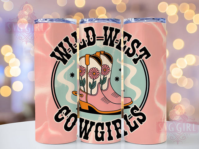 Wild West Cowgirls Tumbler, Cowgirls Tumbler, Western 20oz Wrap, Sublimation Design, Stylish Gift Idea, Rustic Cowgirl Wrap, Southwestern Western Tumbler Sublimation SvggirlplusArt 