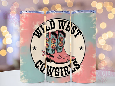 Wild West Cowgirls Tumbler, Cowgirls Tumbler, Western 20oz Wrap, Sublimation Design, Stylish Gift Idea, Rustic Cowgirl Wrap, Southwestern Western Tumbler Sublimation SvggirlplusArt 