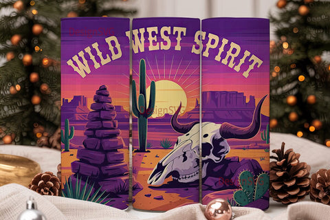 Wild West Desert 20oz Tumbler Wrap Sublimation DesignSVG 