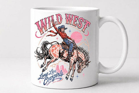 Wild West Long Live Cowgirls Bucking Horse Sublimation PNG SVG BillahCrafts 